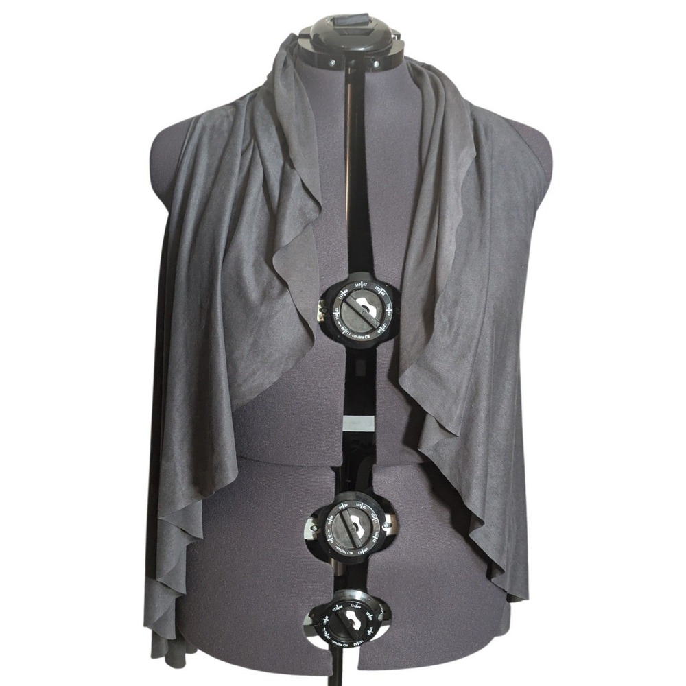 Whimsigoth Shawl‎ OS Withcy Faux Suede Draped Waterfall Vest Dark Fairy Layering